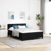 vidaXL Boxspringbett mit Kopfteil Schwarz 160 x 200 cm Stoff