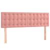 vidaXL Boxspringbett mit Matratze Rosa 140x190 cm Samt
