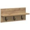 vidaXL Wandmontierter nachttisch Artisan-Eiche 40 x 10,5 x 18 cm