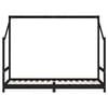 vidaXL Kinderbett Schwarz 90x200 cm Massivholz Kiefer