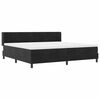 vidaXL Boxspringbett mit Matratze Schwarz 200 x 200 cm Samt
