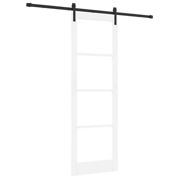 vidaXL Schiebetür ORKDAL Weiß 78 x 232 cm Massivholz Kiefer und Glas