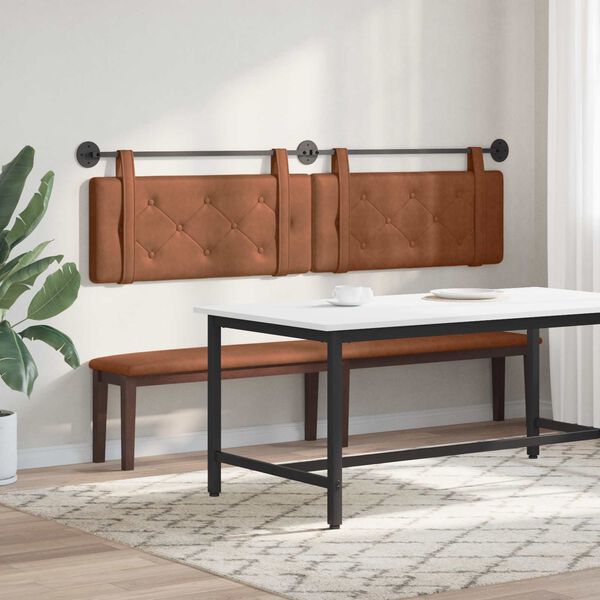 vidaXL Braun Wandmontiert 2 pcs Braun 200 x 5 x 40 cm Spanplatte