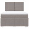 vidaXL Boxspringbett mit Matratze Taupe 160x200 cm Stoff