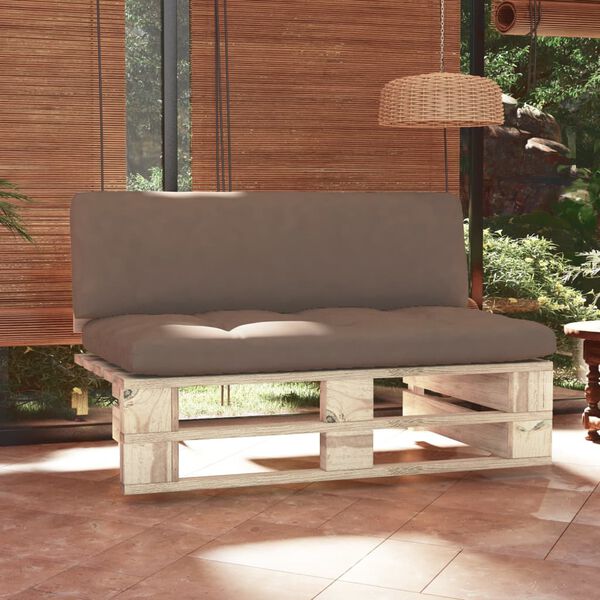 vidaXL Outdoor-Mittelsofa Paletten Impr&auml;gniertes Kiefernholz
