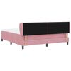 vidaXL Boxspringbett mit Kopfteil Rosa 180 x 200 cm Samt
