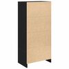 vidaXL Schrank mit Schublade Schwarz Eichen-Optik 55,5x34x119,5 cm