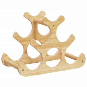 vidaXL Weinregal f&uuml;r 6 Flaschen 35x18x25,5 cm Bambus