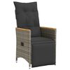vidaXL Garten Essgruppe mit Kissen 5 pcs Grau Poly-Rattan