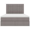 vidaXL Bett mit Stauraum und LED mit LED Taupe 140 x 190 cm Polyester