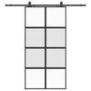 vidaXL Schiebet&uuml;r mit Beschlag Schwarz 102,5x205 cm Hartglas