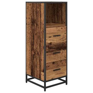 vidaXL Badezimmerm&ouml;bel-Set Altholz 35 x 37,5 x 100 cm Holzwerkstoff