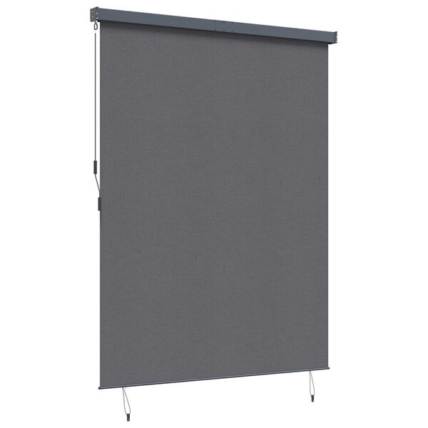 vidaXL Rollo mit Vorh&auml;ngen Anthrazit 200 x 250 cm Stoff und Aluminium