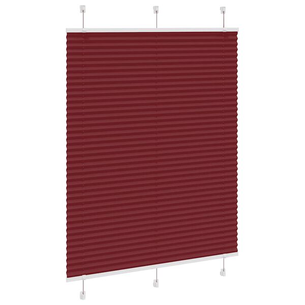 vidaXL Plissee Bordeauxrot 110x100 cm Stoffbreite 109,4 cm Polyester