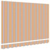 vidaXL Markisenersatzstoff Blau und Orange 2,5 x 2 m Polyester