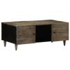 vidaXL Couchtisch Hellgrau 100x54x40 cm Massivholz Mango