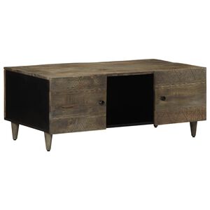 vidaXL Couchtisch Hellgrau 100x54x40 cm Massivholz Mango