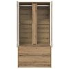 vidaXL Badezimmerschrank mit Speicher Artisan-Eiche 79,5 x 49 x 156 cm