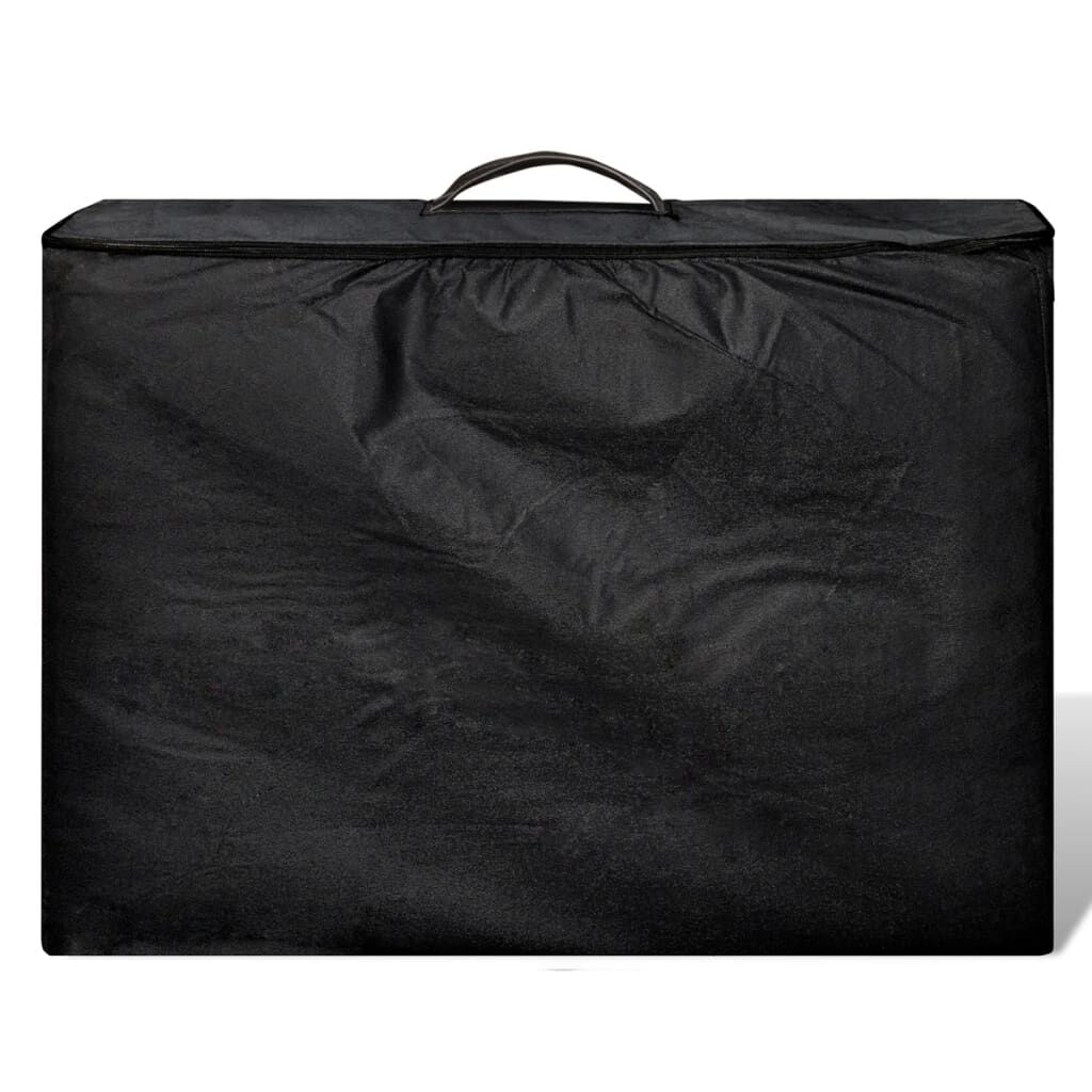 Bakaji Massageliege Aus Aluminium – Zusammenklappbar, 3-Zonen, Für Wellness & Physio (Schwarz, 12 Kg)