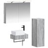 vidaXL Badezimmerschrank-Set 4 stk. Grau Sonoma Holzwerkstoff