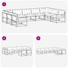 vidaXL Outdoor-Sofagarnitur mit Kissen 9 pcs Natur und Beige