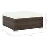 vidaXL 8-tlg. Garten-Lounge-Set mit Auflagen Poly Rattan Braun
