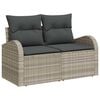 vidaXL Gartensofa-set 5 pcs Hellgrau Poly-Rattan