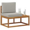 vidaXL Outdoor End Sofa Natur 91 x 63 x 73 cm Massivholz Akazie