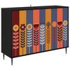 vidaXL Sideboard ESSEN Schwarz Eichen-Optik 102 x 33 x 76 cm