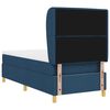 vidaXL Boxspringbett mit Matratze Dunkelgrau 90x190 cm Blau Stoff
