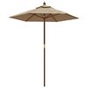 vidaXL Sonnenschirm mit Holzmast Taupe 196x231 cm