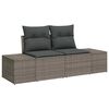 vidaXL Sofa Set mit Kissen 7 pcs Grau Poly-Rattan