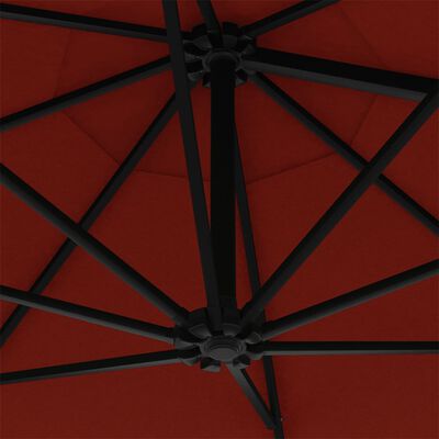 vidaXL Sonnenschirm Wandmontage mit Metallmast 300 cm Terracotta-Rot