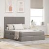 vidaXL Bett mit Stauraum und LED mit LED Taupe 140 x 200 cm Polyester