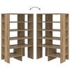 vidaXL Schuhschrank mit Regal 2 pcs Artisan-Eiche Holzwerkstoff