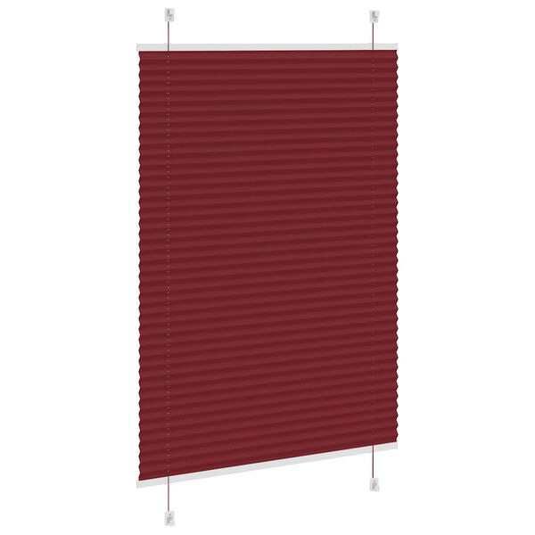 vidaXL Plissee Bordeauxrot 85x100 cm Stoffbreite 84,4 cm Polyester