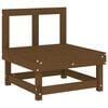vidaXL Garten-Mittelsofa Honigbraun Massivholz Kiefer