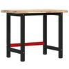 vidaXL Werkbank 100x60x83 cm Massivholz Akazie Rechteckig