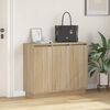 vidaXL LED-Sideboard Sonoma-Eiche 90 x 32 x 75 cm Holzwerkstoff