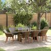 vidaXL Garten Essgruppe mit Kissen 9 pcs Grau Poly-Rattan