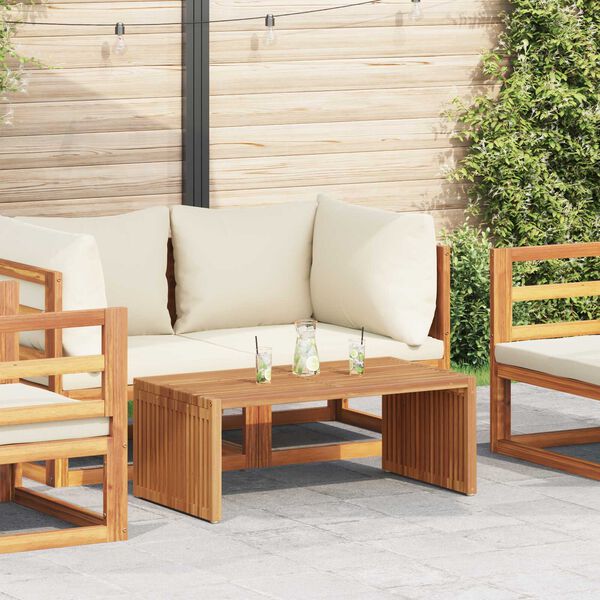 vidaXL Garten Beistelltisch Braun 90 x 50 x 36 cm Teak-Massivholz