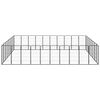 vidaXL 36-tlg. Hundelaufstall Schwarz 50x100cm Stahl Pulverbeschichtet
