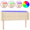 vidaXL LED Kopfteil Creme 147x16x78/88 cm Stoff