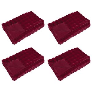 vidaXL Rutschfeste Decke aus Kunstkaninchenfell Olite 4 stk. 8.1 kg