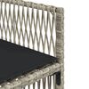vidaXL 13-tlg. Garten-Essgruppe mit Kissen Hellgrau Poly Rattan