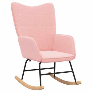 vidaXL Schaukelstuhl Rosa Sherpa-Stoff