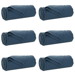 vidaXL Wohndecken 6 stk. Marineblau 240 x 220 cm 4.49 kg Fleece