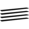 vidaXL B&uuml;cherregal-Bretter 4 Stk. Schwarz 80x10x1,5 cm Holzwerkstoff