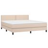 vidaXL Boxspringbett mit Matratze & LED Cappuccino-Braun 180x200cm