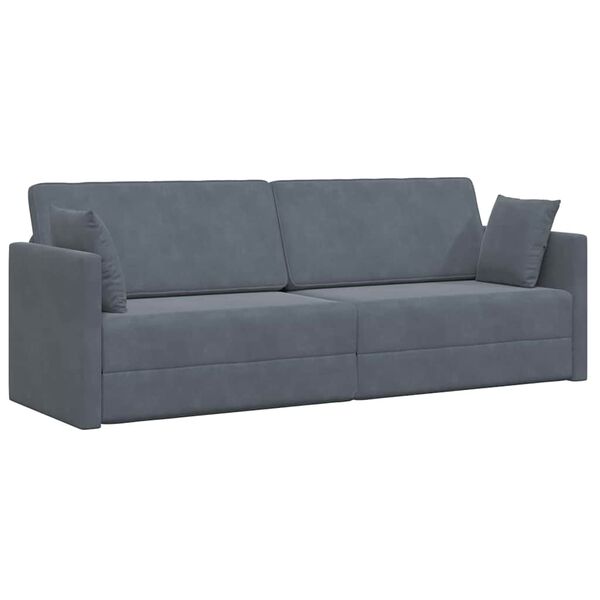 vidaXL Boden-Sofa-Bett Dunkelgrau 213 x 70 x 77 cm Samt